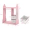Toy Storage Armoire for Kids with Clothes Hanger, Mirror & Foldable Bins
